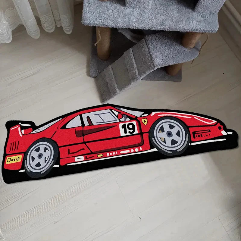Italian Vintage Car Inspired Rug