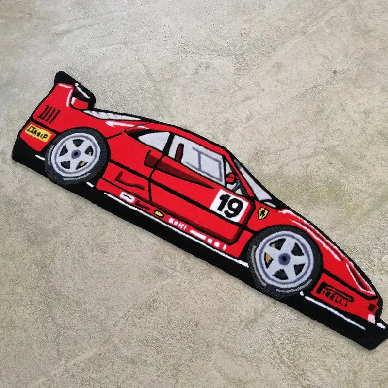 Italian Vintage Car Inspired Rug