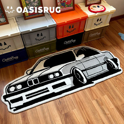 Trend retro car carpet personalized creative home e-sports room bedside blanket