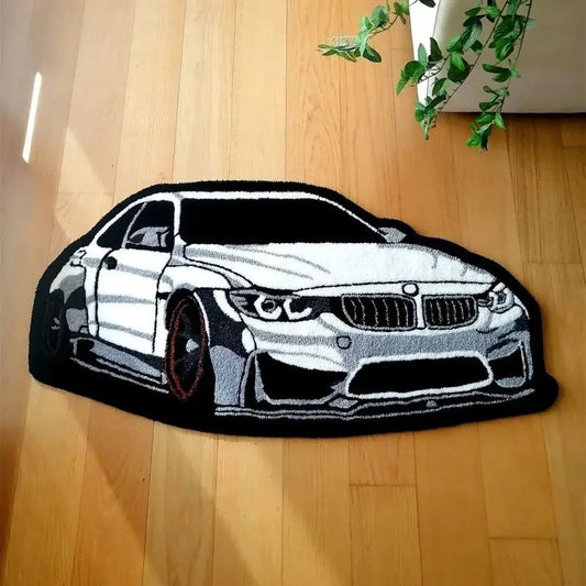 Cool White German Car Rug